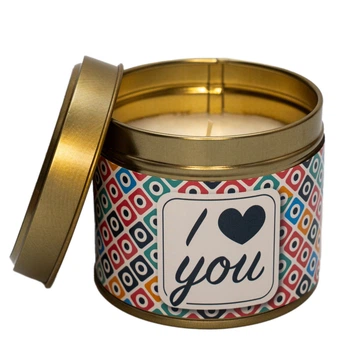 Ароматическая свечка Magic Lights I love you, 7,5*7 см, ваниль (40009-8)