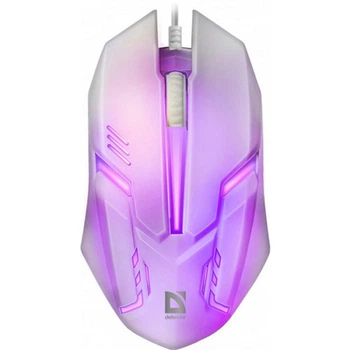 Мышка Defender 52561 Cyber MB-560L 3кн подсветка 1200dpi проводная белая