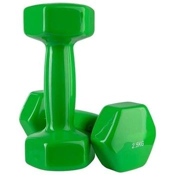 Комплект виниловых гантелей 250 Green 2 шт по 2,5 кг