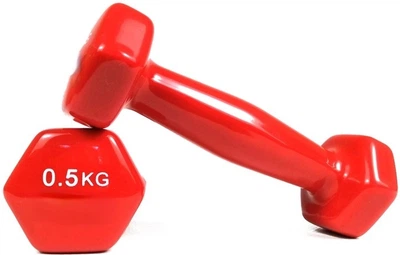 Комплект виниловых гантелей 50 Red 2 шт по 0,5 кг