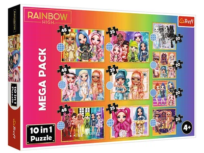 Пазлы Trefl Rainbow High 10в1 Коллекция модных кукол (96000)