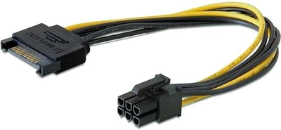 Kabel zasilający Savio SATA 15 pin M - PCI Express 6 pin M (SAVAK-20 EOL)