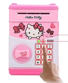 Скарбничка сейф Hello Kitty електронна з кодовим замком + купюроприймач (SN9QI11427)