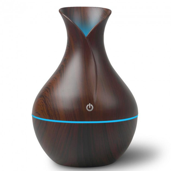 Зволожувач повітря з LED підсвічуванням Humidifier Ultrasonic Aroma 130 мл Темне дерево