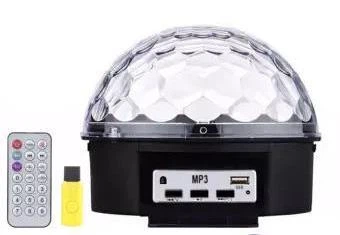 Светодиодный Диско Шар Mp3 led Bluetooth magic ball light + пульт флешка