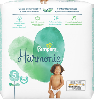 Pieluchy Pampers Harmonie Rozmiar 5 (11-16 kg) 24 szt. (8006540156674)