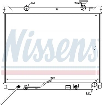 Радиатор охлаждения двигателя NISSENS 66682 253103E730, 253103E740, S253103E730