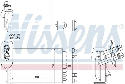 Радіатор пічки Nissens (73921)