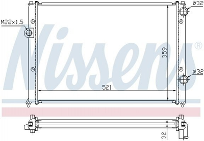 Радіатор охолодження VW PASSAT B4 (93-) (вир-во Nissens) Nissens (652511)