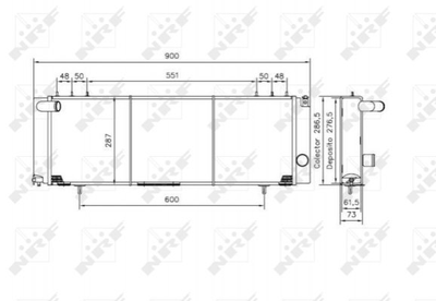 Радіатор охолодження Jeep Cherokee/Grand Cherokee 2.5TD 4x4 88-01 NRF 50231 NRF (50231)