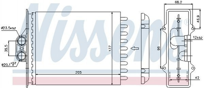 Радиатор системы отопления салона Nissens (72657)