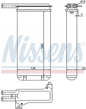 Радіатор пічки Nissens (71755)