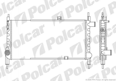 Радіатор охолодження Opel Kadet 1.3 86-91 Polcar (5505081)