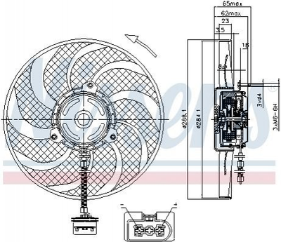 Вентилятор (комплект) Nissens (85541)