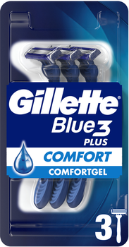 Jednorazowe maszynki do golenia Gillette Blue3 Comfort dla mężczyzn 3 szt (7702018489619)