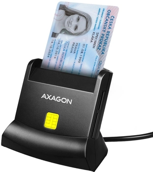 Skaner Axagon do kart smart-ID / bankowych / SIM + SD, microSD USB 2.0 (CRE-SM2)