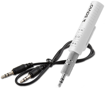 Бездротовий адаптер Savio TR-11/W Audio/Bluetooth 3.5 мм White (SAVFMTRANSTR-11W)