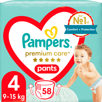 Pieluchomajtki Pampers Premium Care Pants Maxi 9-15 kg 58 sztuk (8001090759993)