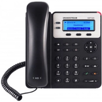 Телефон IP Grandstream GXP1625 дротовий 2 лінії 2x10/100 Мбіт/сек чорний