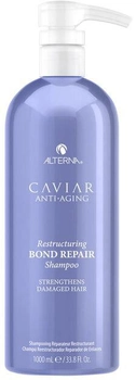 Szampon do natychmiastowej odbudowy włosów Alterna Caviar Restructuring Bond Repair Shampoo Back Bar 976 ml (873509030409)