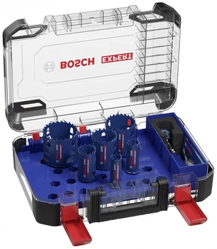Набір кільцевих пилок по твердих матеріалах Bosch Accessories EXPERT Tough у кейсі, 9 шт (2608900445)
