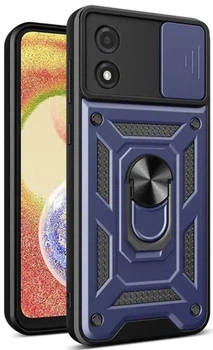Чехол Camshield c кольцом-подставкой на Motorola E13 синий