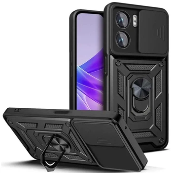 Чехол Camshield c кольцом-подставкой на OPPO A57S black