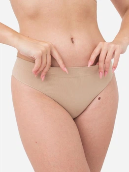 Трусики-бикини Giulia Brasilian Briefs Rib S/M Naturale (4823116911543)