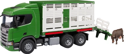 Ігровий набір Bruder Автомобіль Scania Super 560R для перевезення тварин 1:16 з коровою (03548)