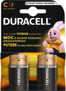 Лужні батарейки Duracell Basic C, LR14 K2 M 2 шт.