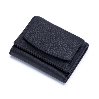 Маленький жіночий гаманець із високоякісної PU шкіри black