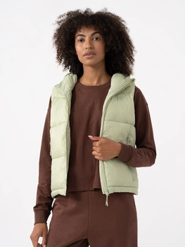 Теплий жилет короткий жіночий 4F Vest F073 4FAW23TVESF073-42S XS Фісташково-бежевий (5904698480920)
