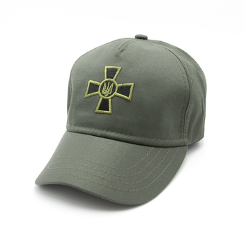 Бейсболка олива з Гербом ЗСУ (ЗСУ), армійська кепка на літо 60 розмір, тактичний бейс чоловічий/жіночий хакі