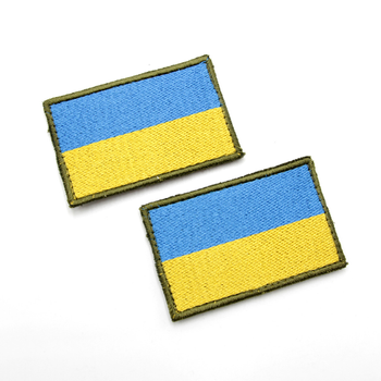 Шеврон прапор України 7смх4см, патч з липучкою, якісний армійський шеврон, жовто-блакитний нашивка на форму ЗСУ