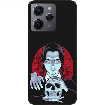 Силиконовый чехол SMTT для Xiaomi Redmi 12 с картинкой Венсдей с черепом