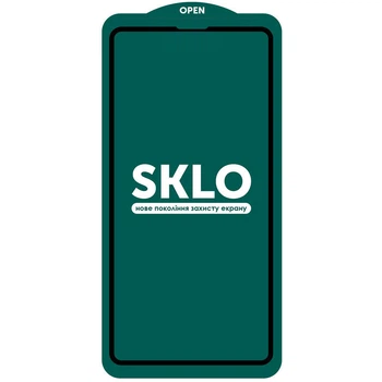 Захисне скло SKLO 5D (тех.пак) для Apple iPhone 15 / 16 (6.1") Чорний