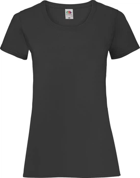 Футболка Fruit of the Loom Valueweight Ladies Черный XS