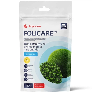 Удобрение для самшита и вечнозеленых кустарников весна-лето Yara Folicare / 180 г