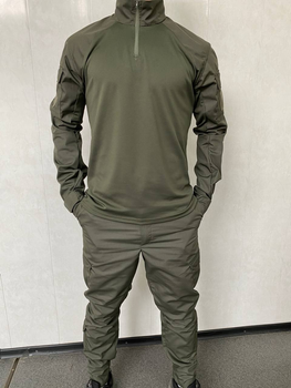 Тактичний костюм олива (убакс зі штанами) для НГУ, ЗСУ ріп-стоп L