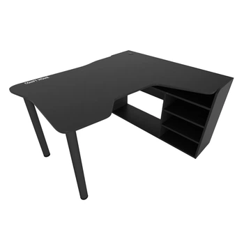 Стіл ігровий геймерський кутовий Comfy-Home Kano Zeus ламінована ДСП Чорний