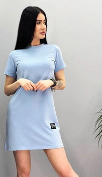 Летнее женское платье Fashion мини 46/48 голубой