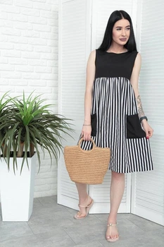 Женское платье Fashion с завышенной талией 42/44 черный