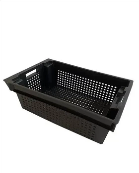 Ящик пластиковый перфорированный SKOBA PLAST (60*40*20 см) (Черный)