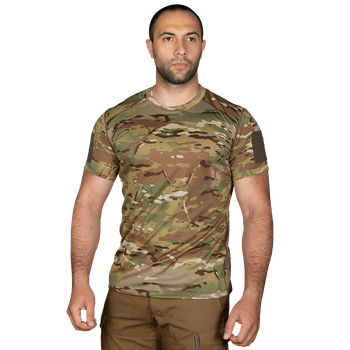Футболка чоловіча тактична польова повсякденна футболка для спецсужб (S) Multicam (OPT-8341)