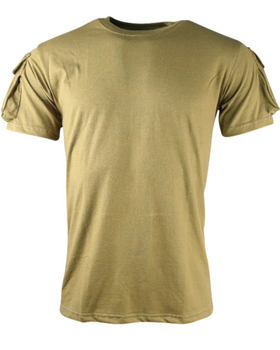 Футболка чоловіча тактична польова повсякденна футболка для спецсужб S койот (OPT-8941)