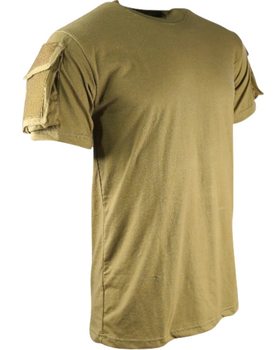Футболка чоловіча тактична польова повсякденна футболка для спецсужб S койот (OPT-8941)