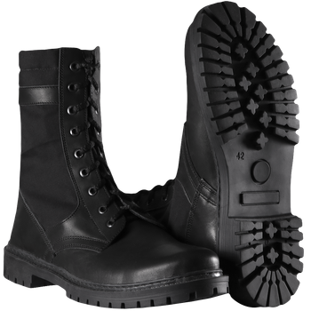 Берці польові зносостійкі черевики для силових структур KOMBAT 44 Чорний (OPT-26051)