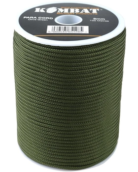 Паракорд тактичний міцна мотузка для стоянок KOMBAT UK kb-pcr-olgr 100м оливковий (OPT-4981)