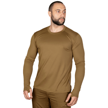 Чоловічий лонгслів тактовний чоловіча футболка з довгим рукавом для силових структур (L) Койот (OPT-8561)