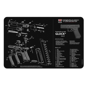 Килимок TekMat для чищення зброї Glock Gen5
